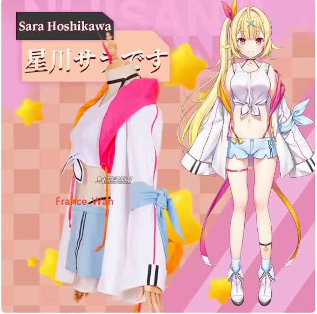 コスプレ　にじさんじ　星川サラ　私服衣装　フルセット　ウィッグ バーチャルライバー VTuber 星川 サラ ほしかわ サラ コスプレ